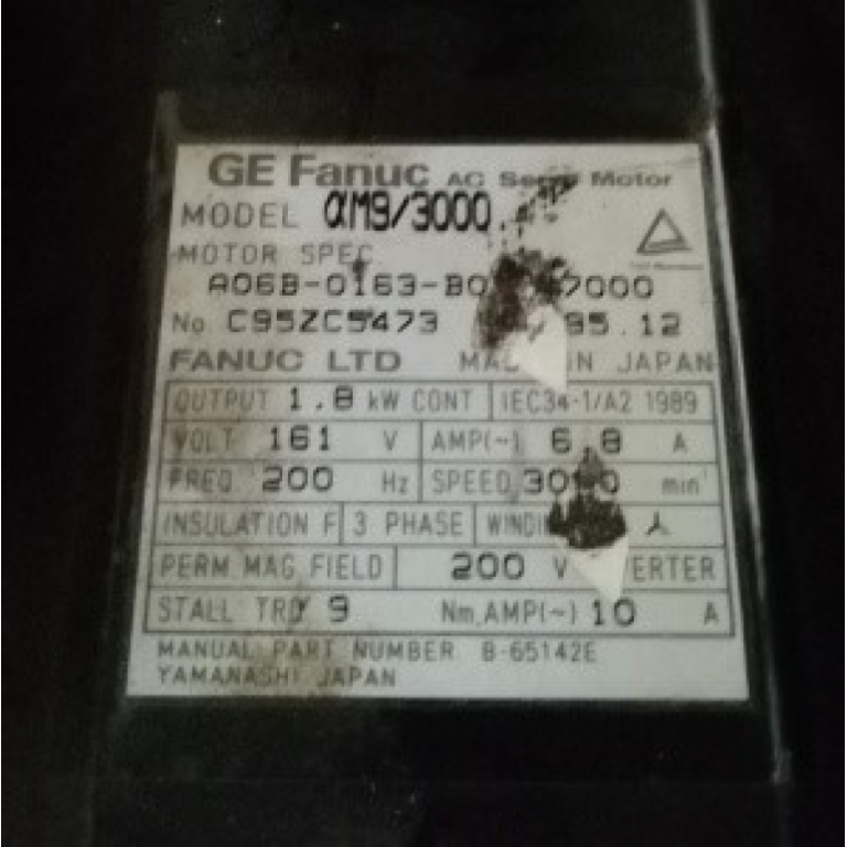  FANUC MOTOR ALPHA M9/3000