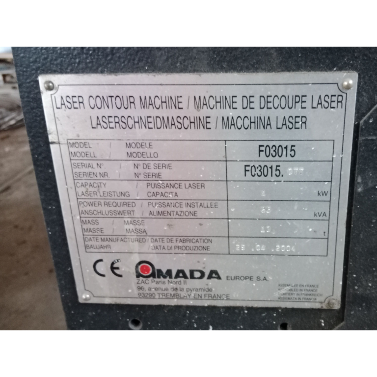 Prodamo rabljen stroj Amada FO 3015 4KW