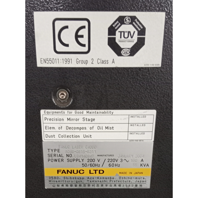 Prodamo rabljen stroj Amada FO 3015 - FANUC AF 4000 E